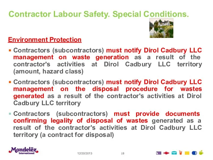 Contractor Labour Safety. Special Conditions. 12/20/2013 Environment Protection Contractors (subcontractors) must