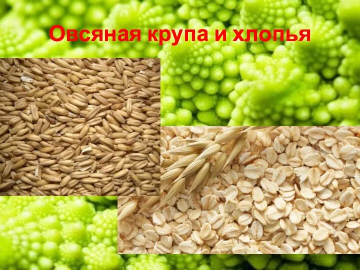 Овсяная крупа и хлопья