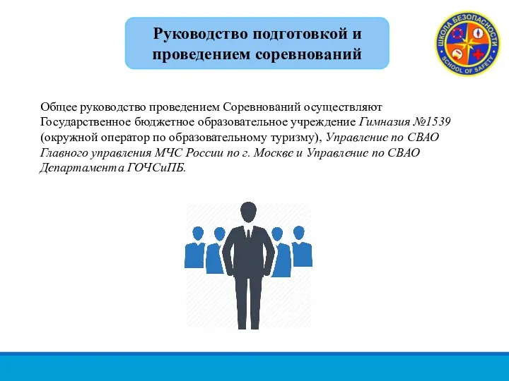 Руководство подготовкой и проведением соревнований Общее руководство проведением Соревнований осуществляют Государственное