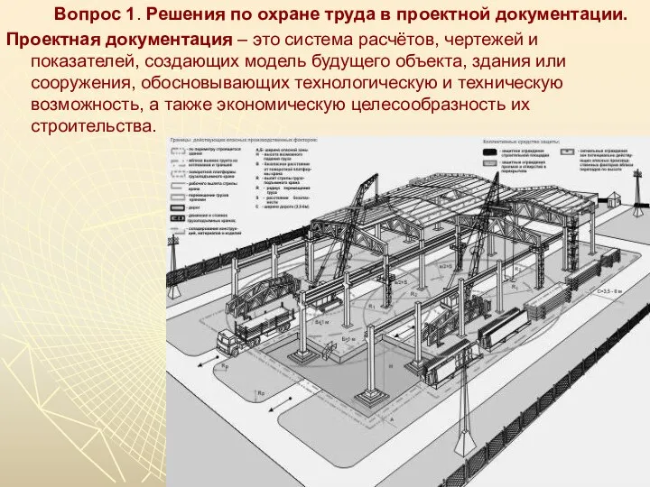 Вопрос 1. Решения по охране труда в проектной документации. Проектная документация