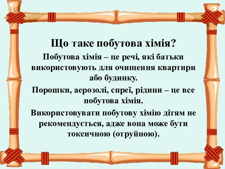 Що таке побутова хімія? Побутова хімія – це речі, які батьки