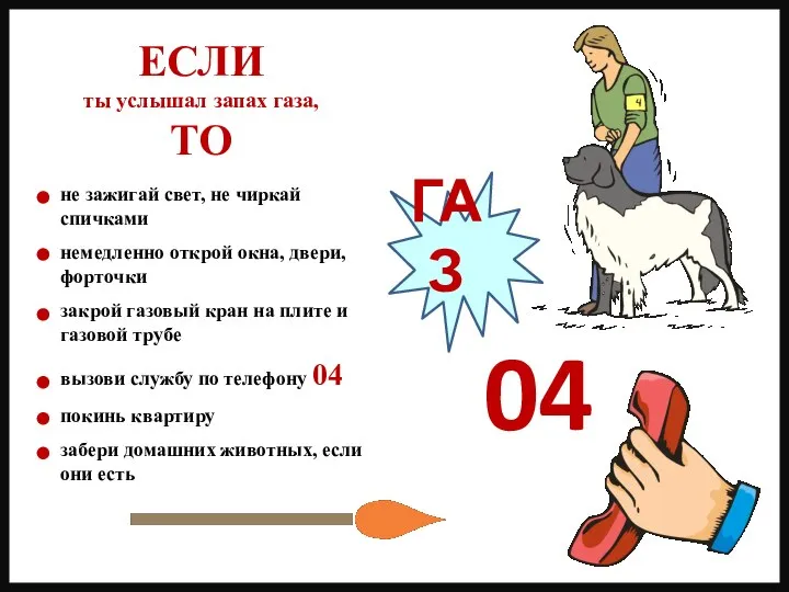 не зажигай свет, не чиркай спичками немедленно открой окна, двери, форточки