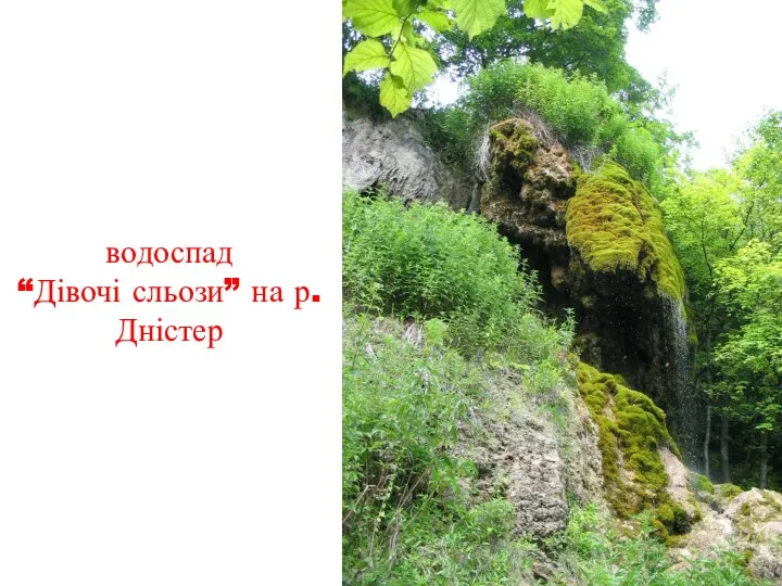 водоспад “Дівочі сльози” на р. Дністер