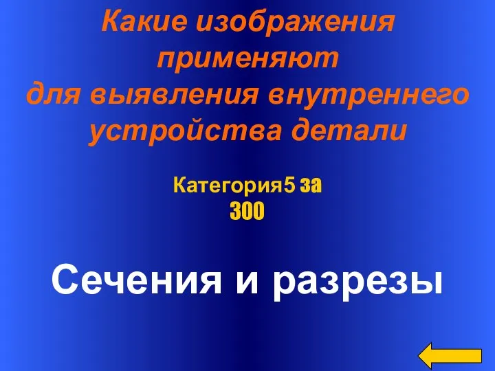 Какие изображения применяют для выявления внутреннего устройства детали Сечения и разрезы Категория5 за 300