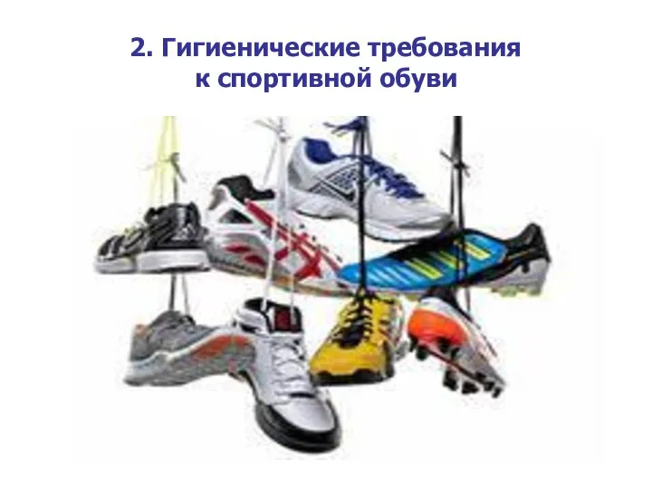 2. Гигиенические требования к спортивной обуви