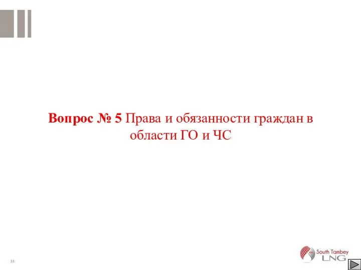 Вопрос № 5 Права и обязанности граждан в области ГО и ЧС