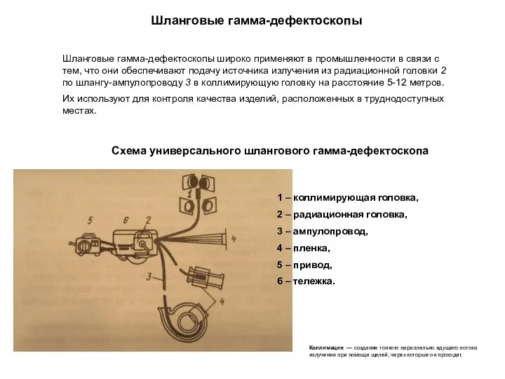 Шланговые гамма-дефектоскопы Шланговые гамма-дефектоскопы широко применяют в промышленности в связи с