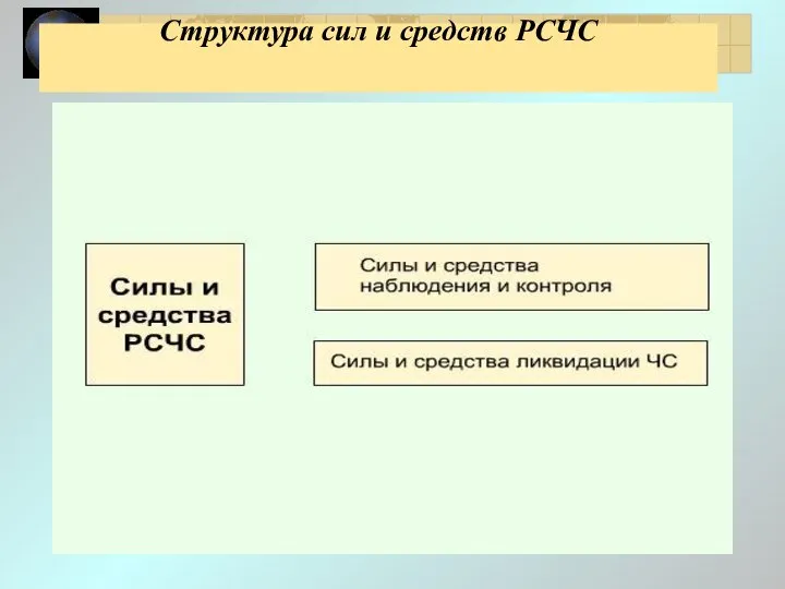 Структура сил и средств РСЧС