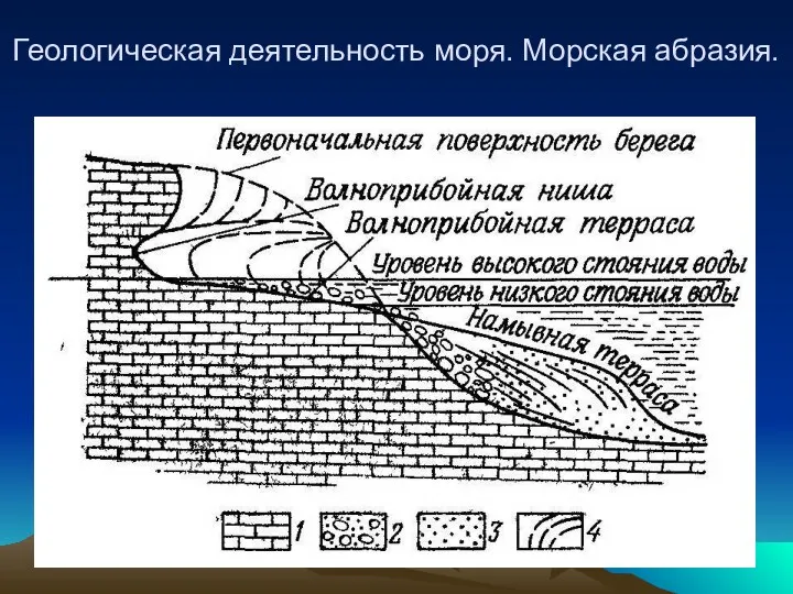 Геологическая деятельность моря. Морская абразия.