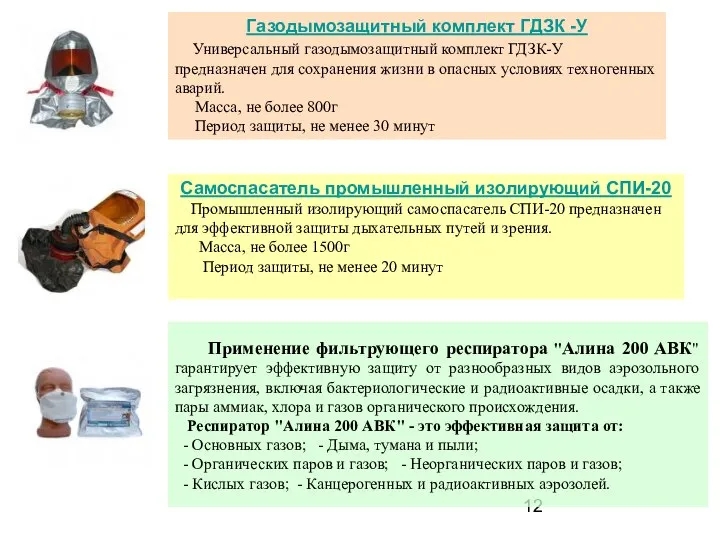 Газодымозащитный комплект ГДЗК -У Универсальный газодымозащитный комплект ГДЗК-У предназначен для сохранения