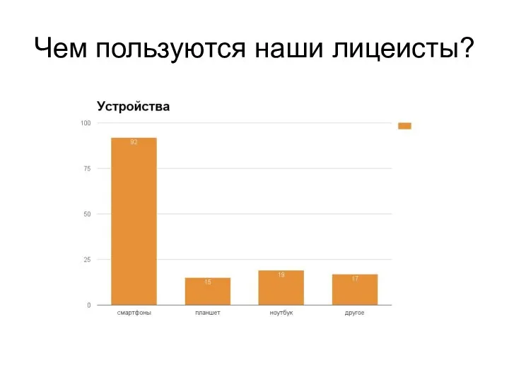 Чем пользуются наши лицеисты?