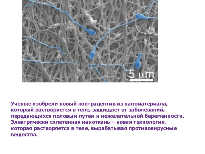 Ученые изобрели новый контрацептив из наноматериала, который растворяется в теле, защищает