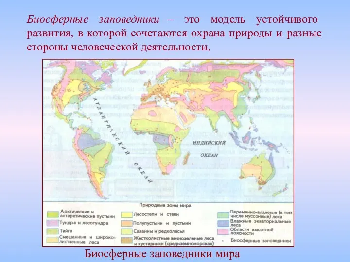 Биосферные заповедники – это модель устойчивого развития, в которой сочетаются охрана