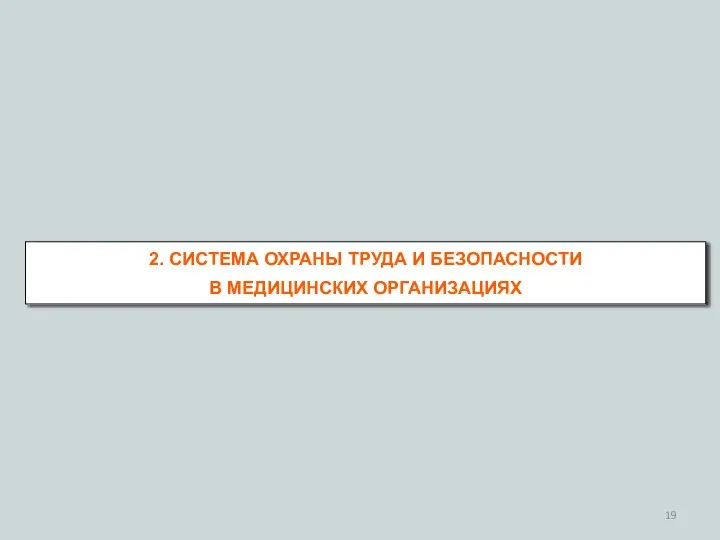 2. СИСТЕМА ОХРАНЫ ТРУДА И БЕЗОПАСНОСТИ В МЕДИЦИНСКИХ ОРГАНИЗАЦИЯХ