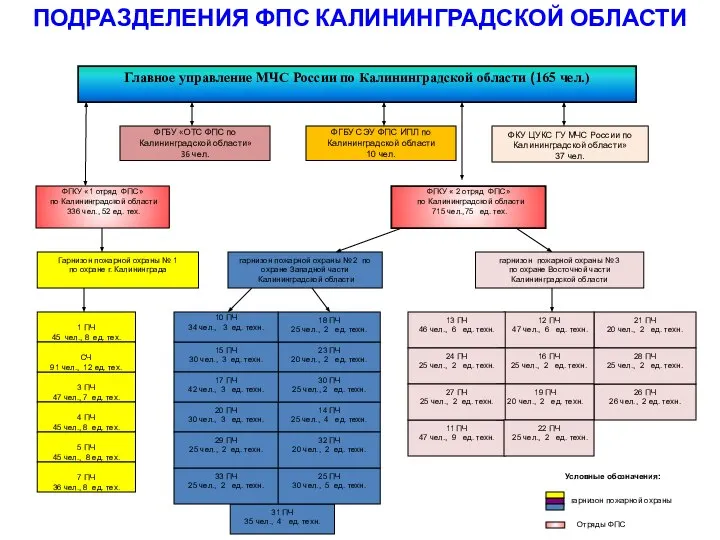 гарнизон пожарной охраны Главное управление МЧС России по Калининградской области (165