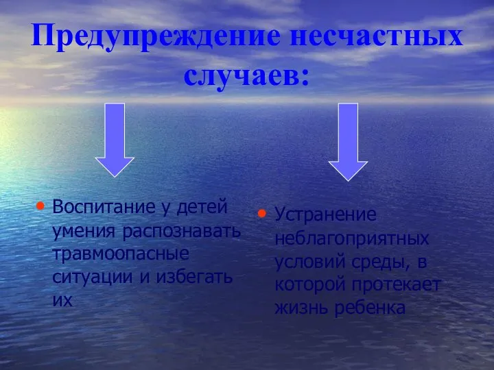 Предупреждение несчастных случаев: Воспитание у детей умения распознавать травмоопасные ситуации и