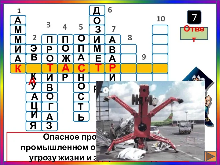 Опасное происшествие на промышленном объекте создающее угрозу жизни и здоровью людей