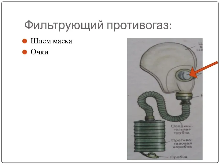 Фильтрующий противогаз: Шлем маска Очки