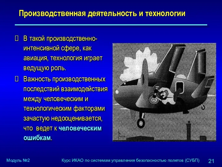 Производственная деятельность и технологии В такой производственно- интенсивной сфере, как авиация,