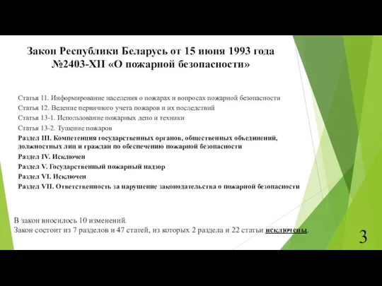 Закон Республики Беларусь от 15 июня 1993 года №2403-XII «О пожарной