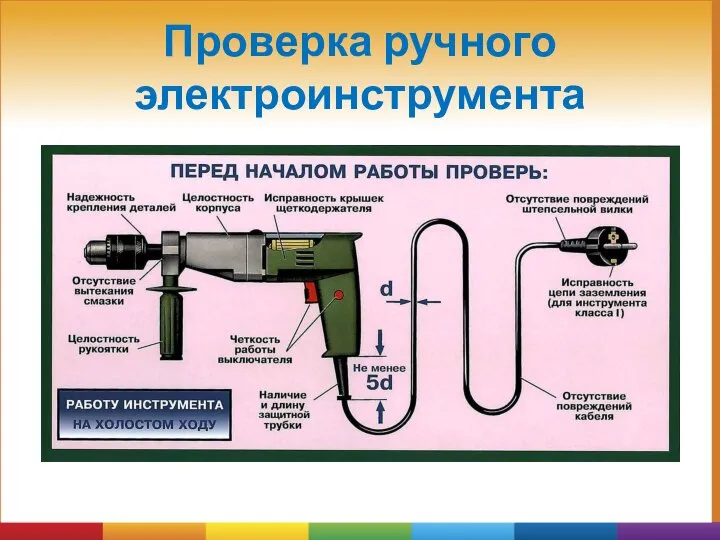 Проверка ручного электроинструмента