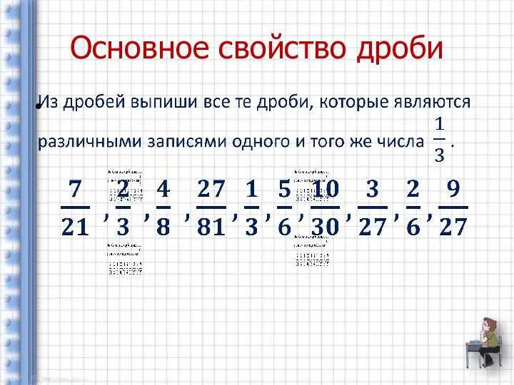 Основное свойство дроби