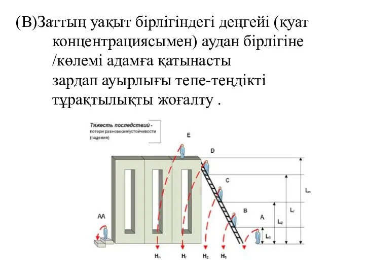 (В)Заттың уақыт бірлігіндегі деңгейі (қуат концентрациясымен) аудан бірлігіне /көлемі адамға қатынасты