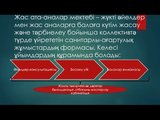 Жас ата-аналар мектебі – жүкті әйелдер мен жас аналарға балаға күтім