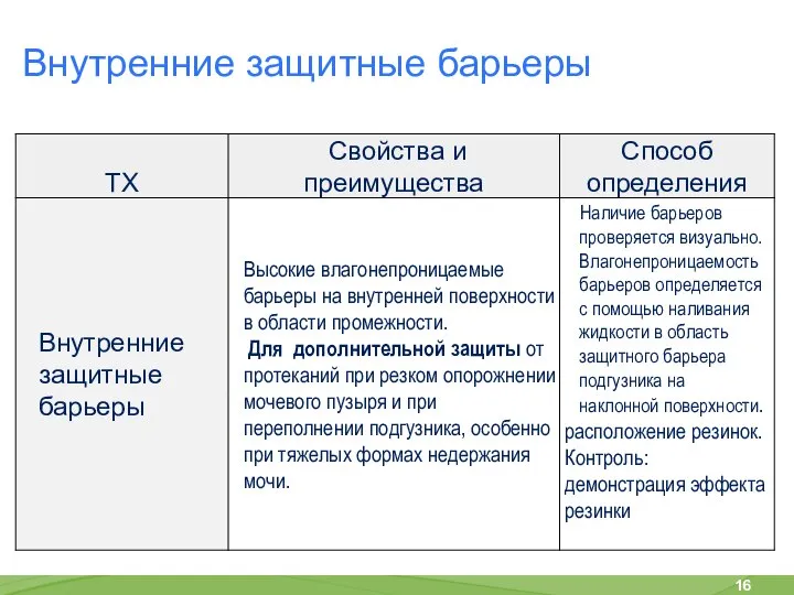 Внутренние защитные барьеры