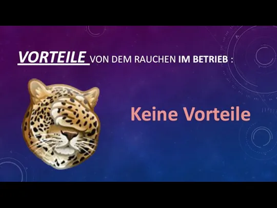 VORTEILE VON DEM RAUCHEN IM BETRIEB : Keine Vorteile