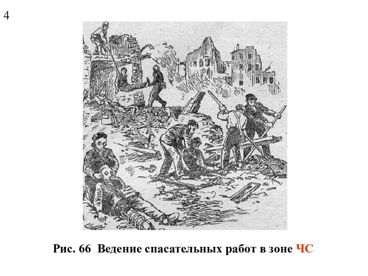 Рис. 66 Ведение спасательных работ в зоне ЧС 4