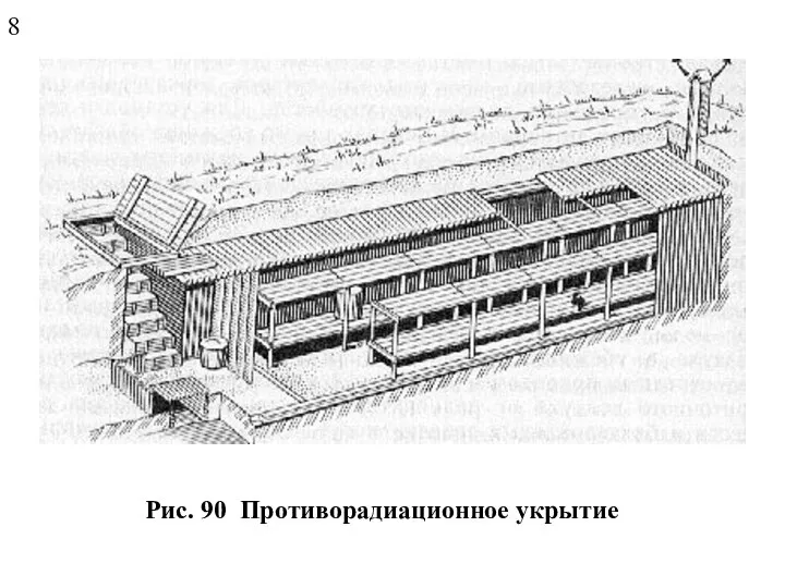 Рис. 90 Противорадиационное укрытие 8