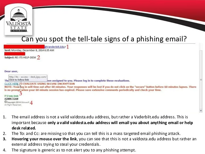 Can you spot the tell-tale signs of a phishing email? The