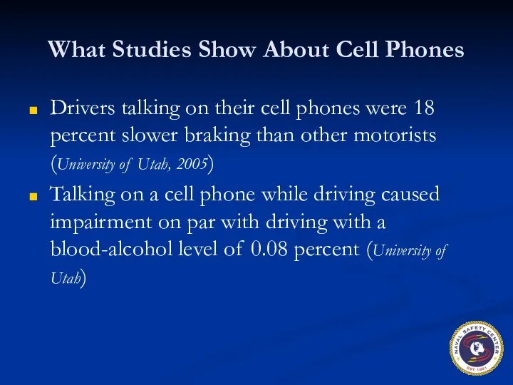 What Studies Show About Cell Phones Drivers talking on their cell