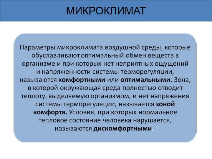 МИКРОКЛИМАТ