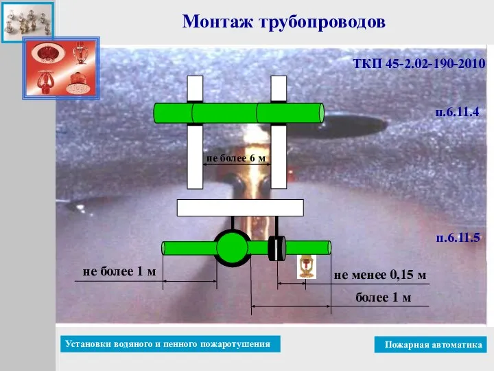 п.6.11.5 п.6.11.4 Монтаж трубопроводов ТКП 45-2.02-190-2010