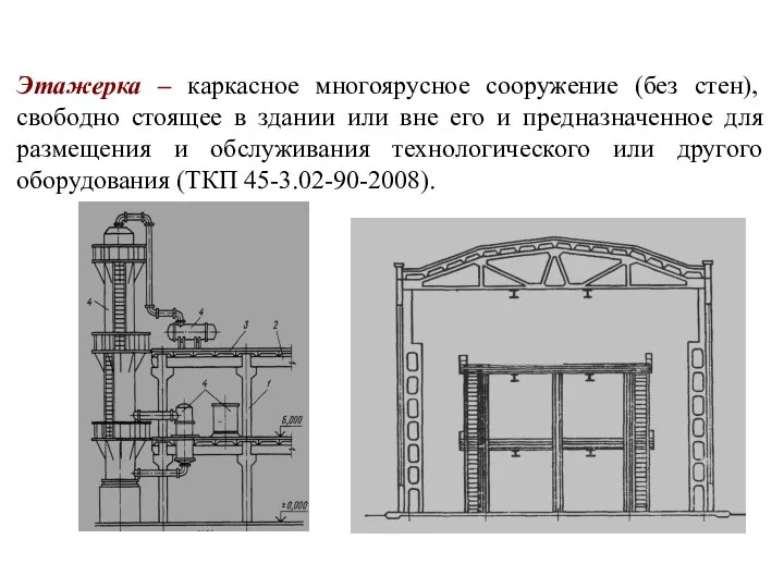 Этажерка – каркасное многоярусное сооружение (без стен), свободно стоящее в здании