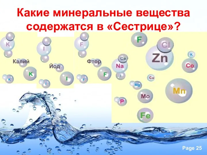 Какие минеральные вещества содержатся в «Сестрице»?