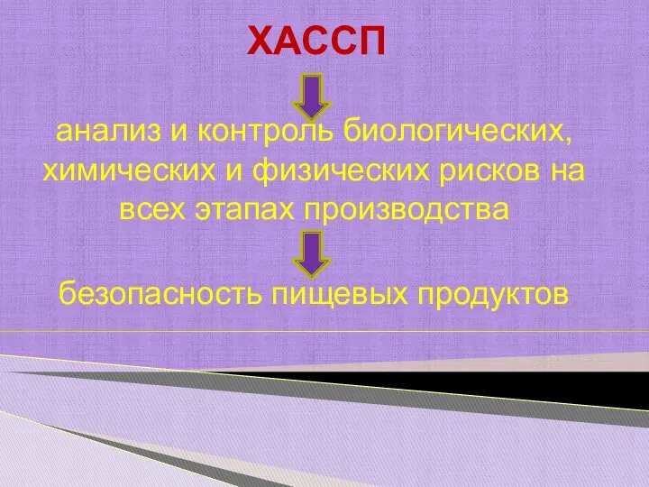 ХАССП анализ и контроль биологических, химических и физических рисков на всех этапах производства безопасность пищевых продуктов