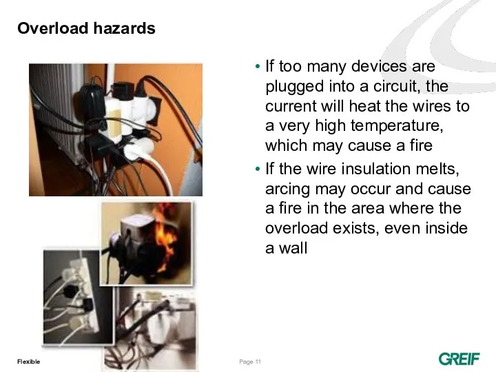 Overload hazards If too many devices are plugged into a circuit,