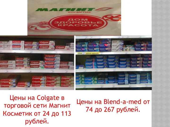 Цены на Colgate в торговой сети Магнит Косметик от 24 до