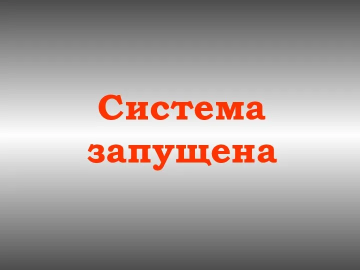 Система запущена