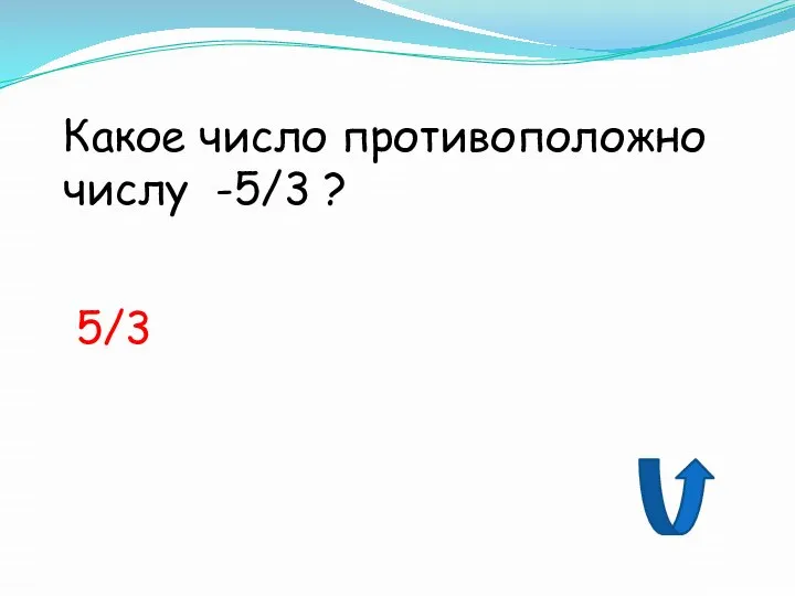 Какое число противоположно числу -5/3 ? 5/3