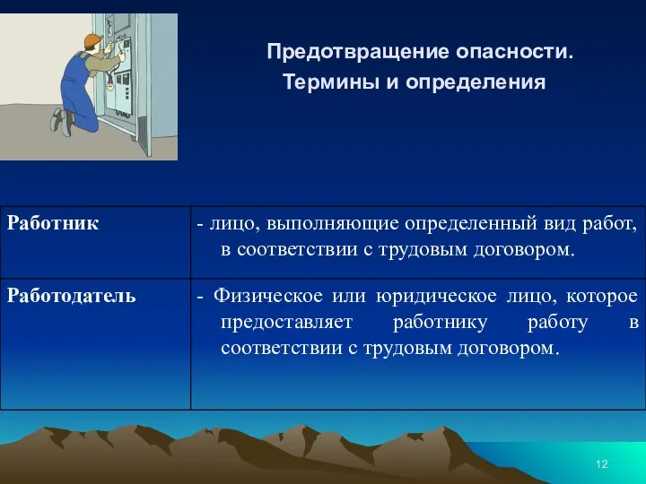 Предотвращение опасности. Термины и определения