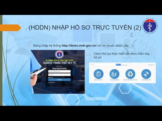 (HDDN) NHẬP HỒ SƠ TRỰC TUYẾN (2) Đăng nhập hệ thống