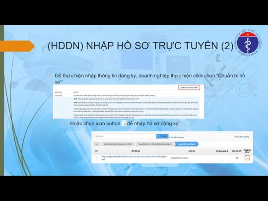 (HDDN) NHẬP HỒ SƠ TRỰC TUYẾN (2) Để thực hiện nhập