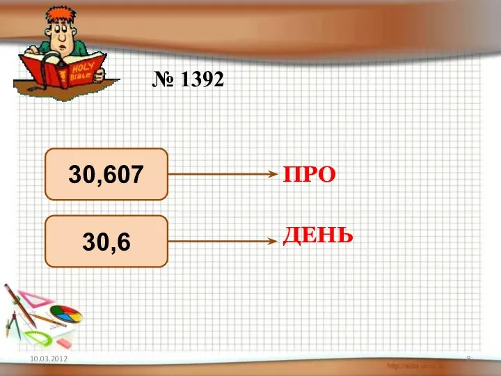 10.03.2012 № 1392 30,607 30,6 ПРО ДЕНЬ