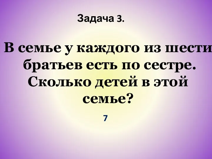 Задача 3. В семье у каждого из шести братьев есть по