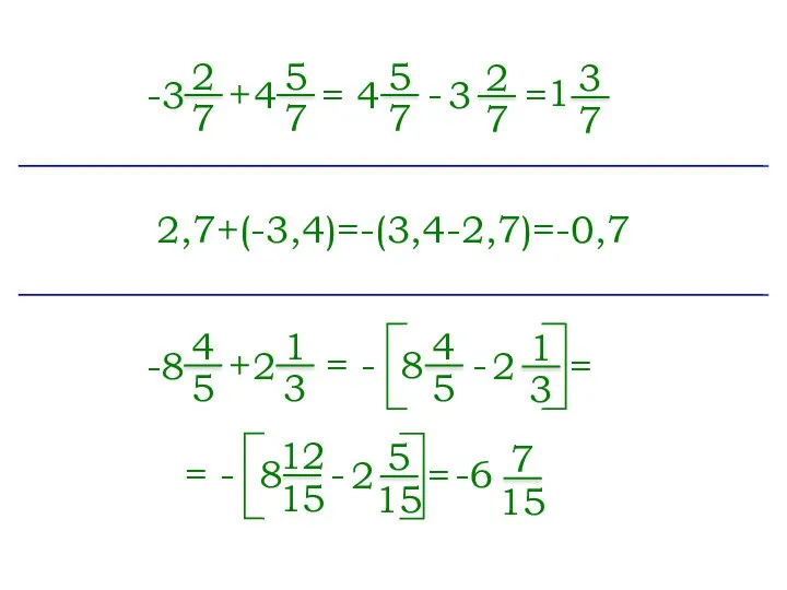 2 7 + -3 5 7 4 = 4 5 7