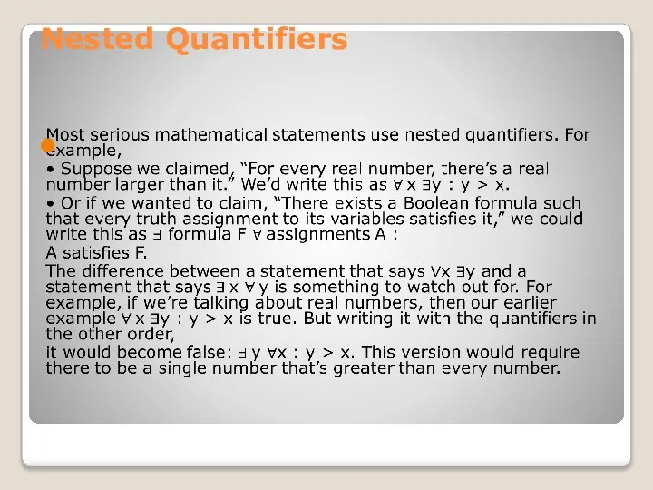 Nested Quantifiers